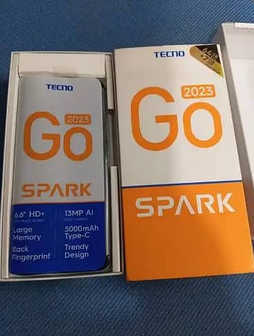 tecno spark go 2023 comletely box 8