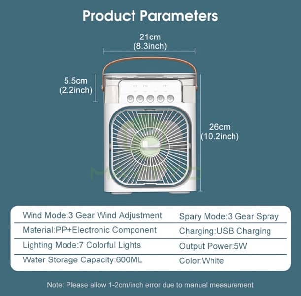 Mist Fan portable humidifier air conditioner three in one air cooler 8