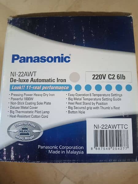 Panasonic NI-22AWT De_luxe Automatic Iron 7