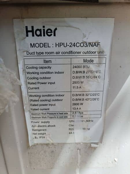 Haier Ac 2 ton , good condition 1