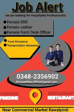 Female GRO-Female Receptionist-Female Cashier