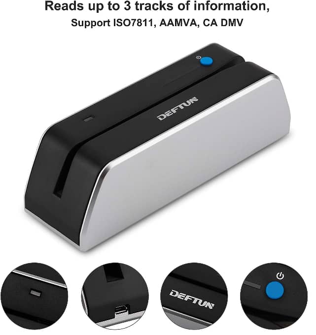 Deftun Bluetooth MSR-X6(BT) MSRX6BT Magnetic Stripe Card Reader Write 1