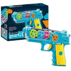 gear toy gun with flashing light