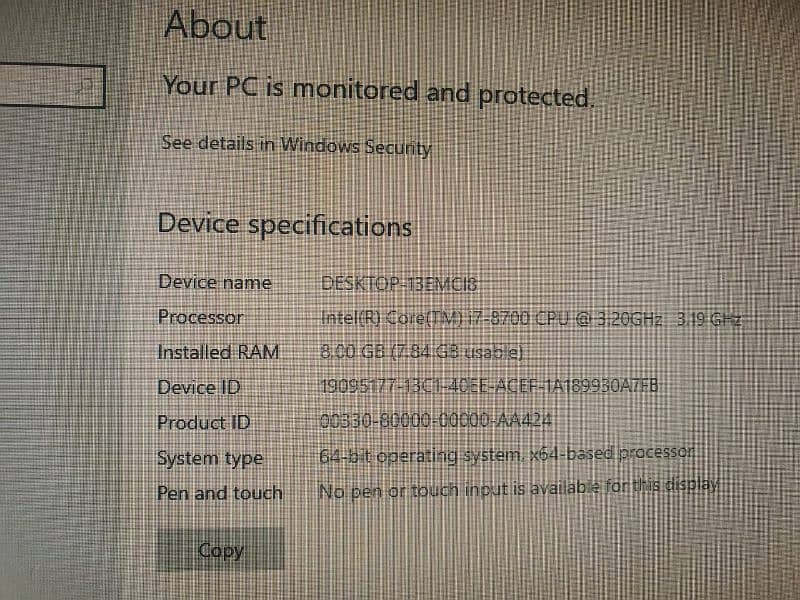 HP ProDesk 400 G5 MT I7 8th Gen 2