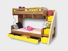 bunk bed / interwood bunk bed / study table / chester / double story