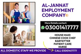 Domestic staff (Maids, Nanny, Chinese Cook, Driver, Attendent etc)