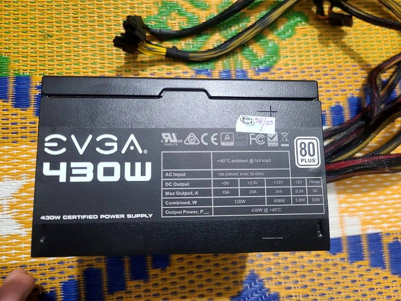 Gaming Psu Branded EVGA 430 watt 80plus certified 7