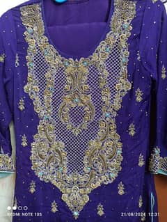 original shiffon banarsi cut work embroidery