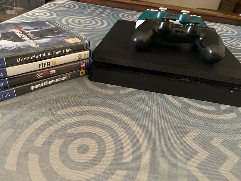 Ps4 Slim 500gb With Games Gta5 / Unchated4 6