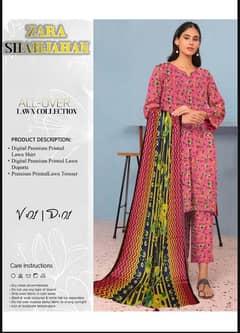 zara shah brand suit in lawn