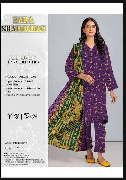 zara shah brand suit in lawn 9