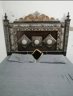 bed with dressing table