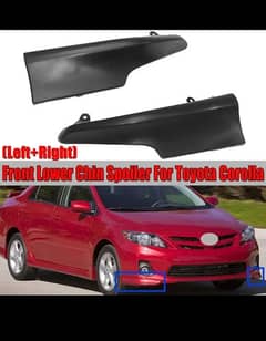 Toyota Corolla S style front and back bumper lips.