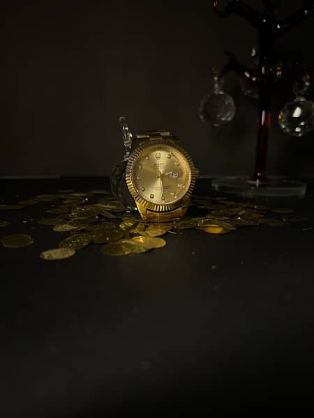 Rolex Golden With Metal Strap 2