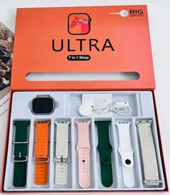 Ultra 9 smart watch with 7 streps