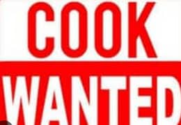 Male Cook Required for Family