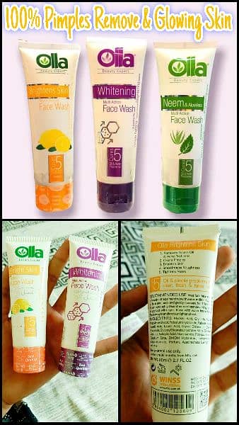 OLLA Multi Action Face Wash For Clears Pimples And Get Brighten Skin 4