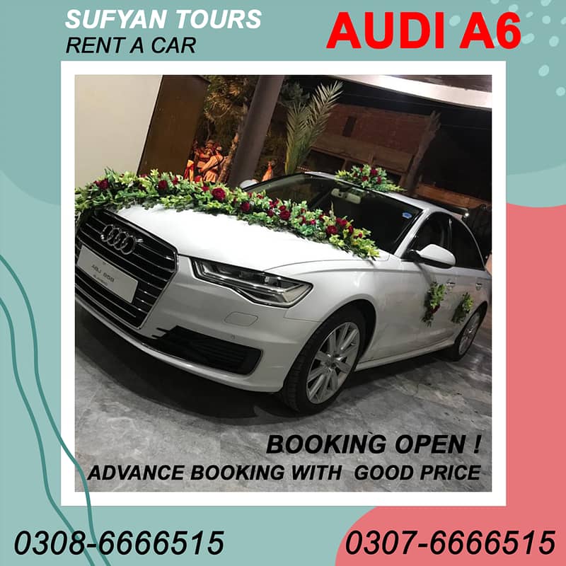 WEDDING CARS AUDI A6 | PRADO | FORTUNER | Limo RENT A CAR 5