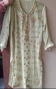 shirt with sharara dopata ,stone and dabka work 0