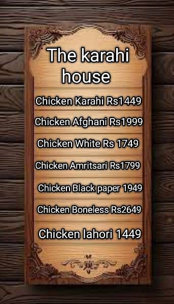 The karahi house : Name of happyness only availible in night 7 to3:30 1