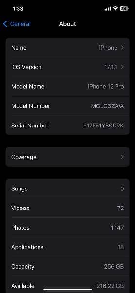 Iphone 12 Pro,256 GB ,Non PTA 4