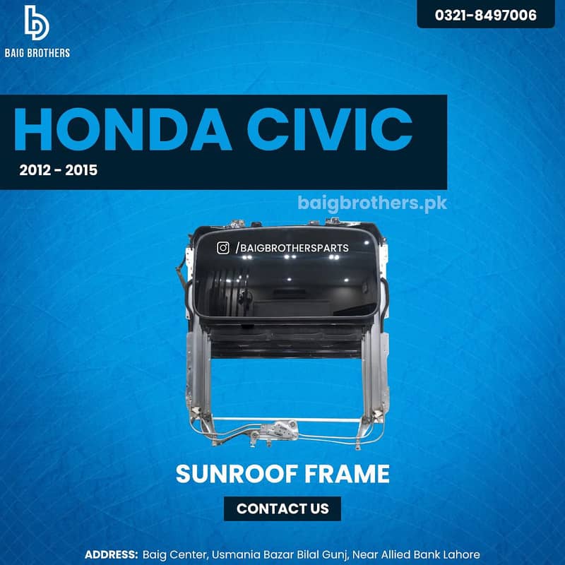 Honda Civic City Gn8 Bumper Bonet Door Glass Grill Roof Light Cut Ac. 3