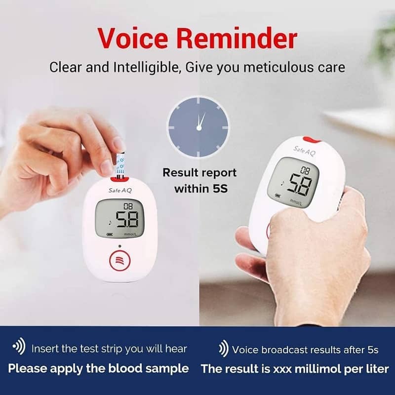 SINOCARE Safe AQ Voice Blood Glucose Monitoring Machine 2