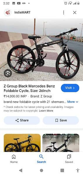 original Mercedes Benz cycle imported single shock folding foldable 8