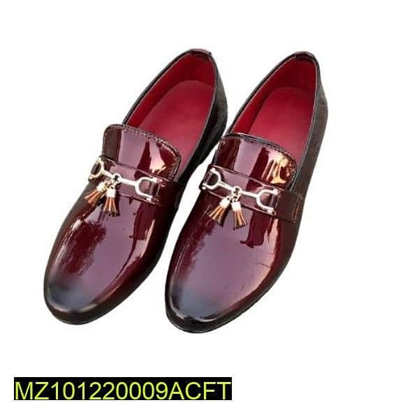 men,s synthetic leather, handmade pantent shoes 1