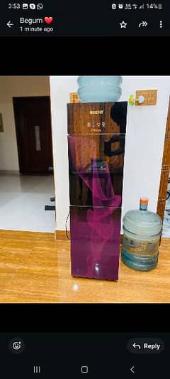 Orient 3 tap dispenser purple colour with refrigerator