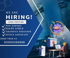 Female staff Required Seo/ Grafic Desighning/ Sales