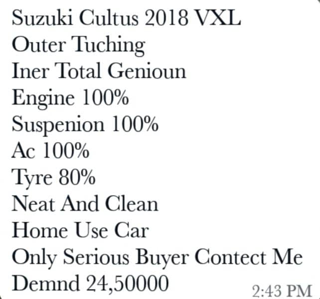 Suzuki Cultus VXL 2018 7