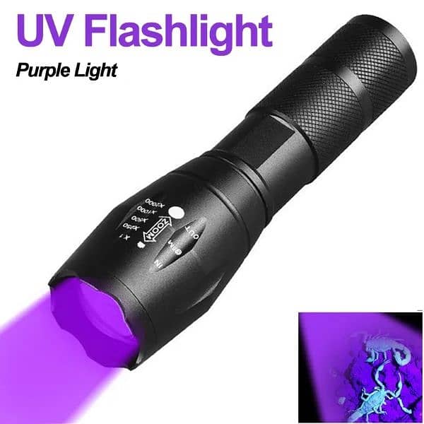 5 watt UV395-400, Ultraviolet Torch Light, Aluminum Body and zoom able 1