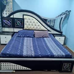 double bed with dressing (mattress not included)