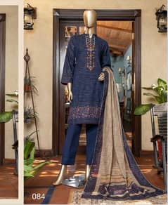 3 piece printed khaddar