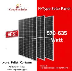 Canadian Solar Panel 570-636 Watt Documented 0