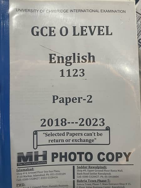 O levels english 1123 full syllabus package 1