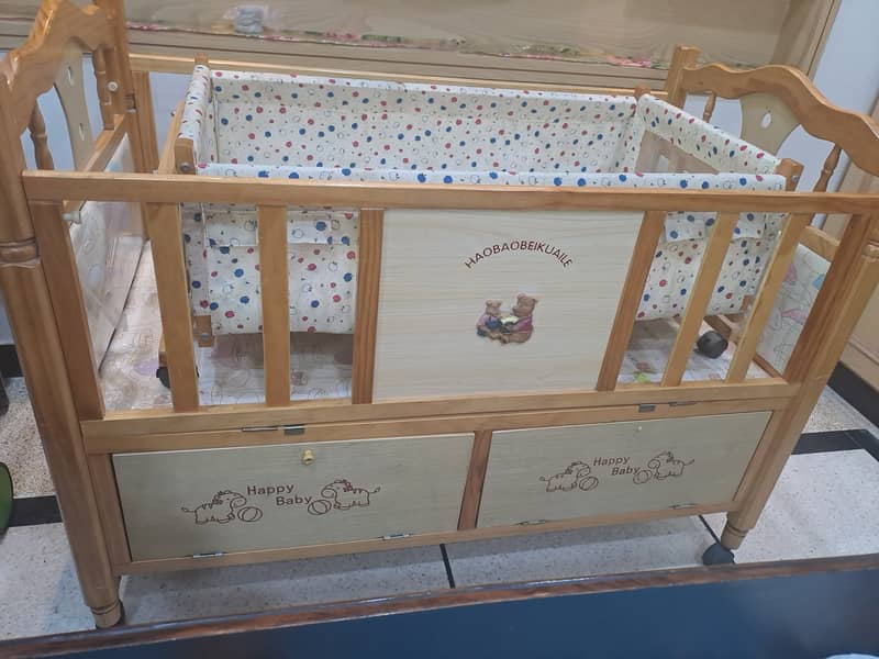 Wooden baby cot 1