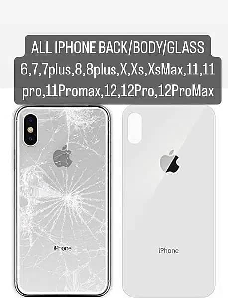 IPHONE BACK Glass /Panel Replacement 8 plus X Xs Max 11 12 14 Pro Max 0