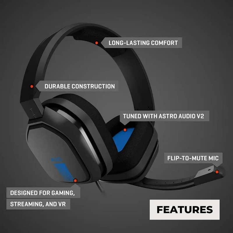 Gaming Headphones - LOGITECH ASTRO A10 - Black/White 3