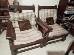 Used 5 seater Wooden Sofa