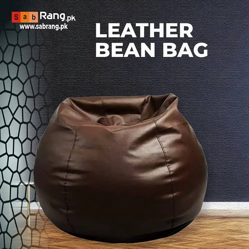 bean bag / puffy bean bag / leather bean bag sofa cum bed / Bean bags 7