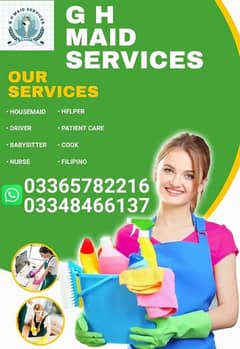 Cook / House Maid / Driver / Baby Care / Patient Care / Nurse