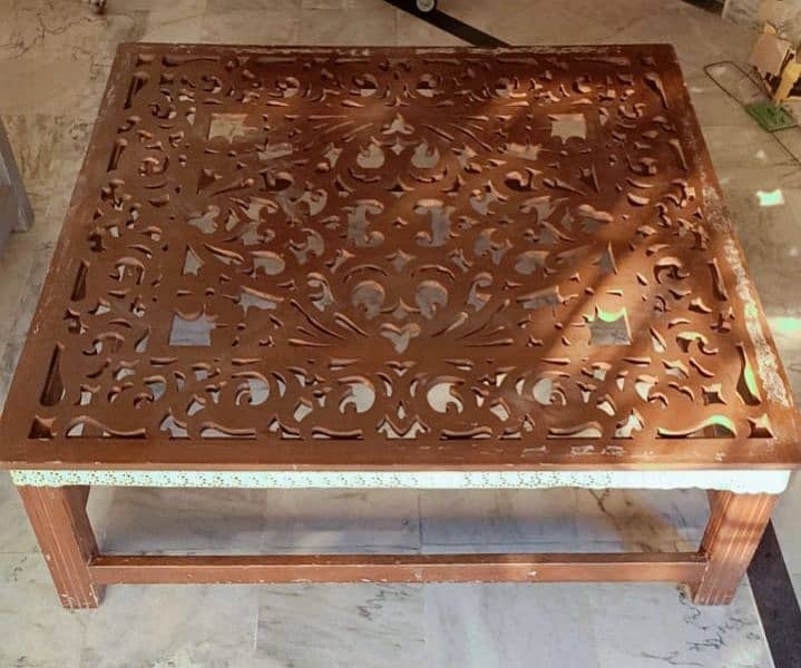 For Sale: 4x4 Laser-Cut Work Table (Without Glass) 1