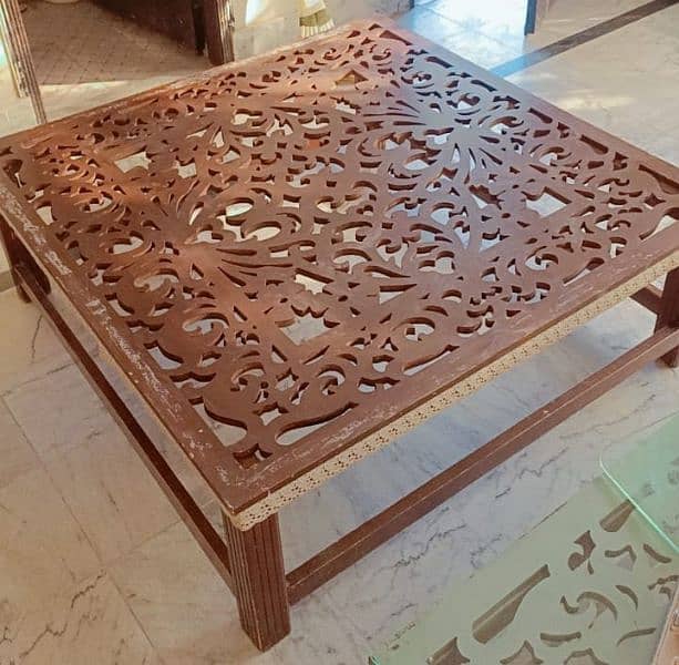 For Sale: 4x4 Laser-Cut Work Table (Without Glass) 2