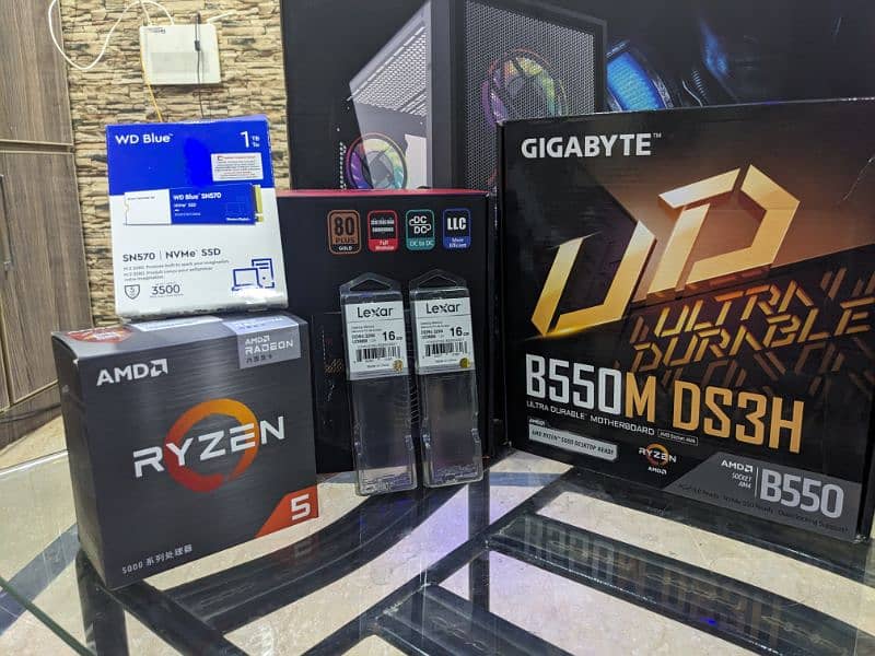 Gaming PC Gigabyte B550M DS3H with Ryzen 5600G 2