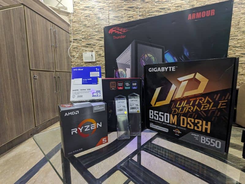 Gaming PC Gigabyte B550M DS3H with Ryzen 5600G 4