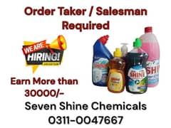 Order Taker and Salesman required