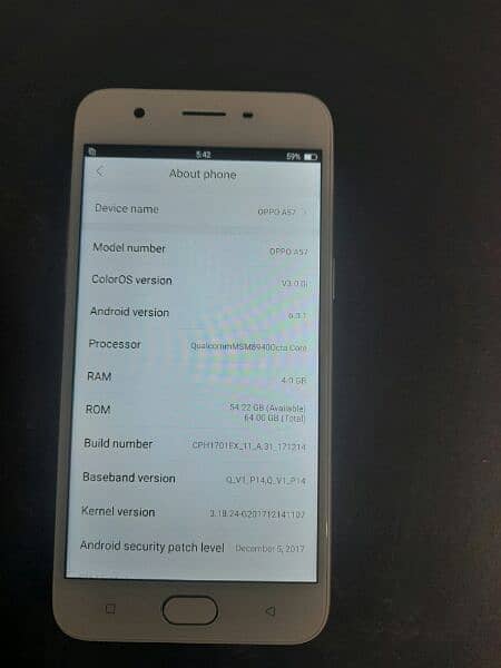 oppo a57 4gb 64gb non pta  origional 3