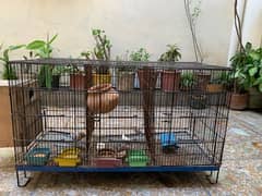 3 portion cage with box for birds 0